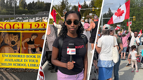 BC fails at shutting down gender ideology for kids protesters on North Van Highway overpass