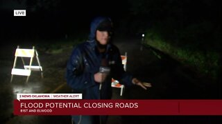 Flood potential closing roads