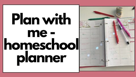 Homeschool plan with me