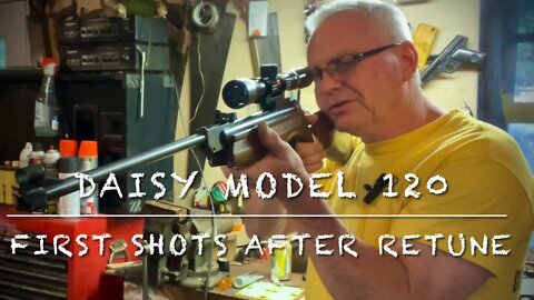 Daisy model 120 .177 pellet rifle. First groups after retune. How will it do?
