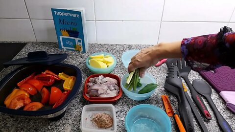 Lulas grelhadas com a MicroPro Grill Tupperware