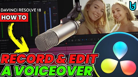DAVINCI RESOLVE 18 - How To RECORD and EDIT a Voiceover 🎤