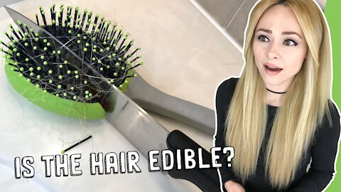 Making a CAKE of a Hairbrush with 100% Edible Hair