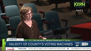 Validity of county's voting machines