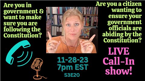 LIVE Call-In Show: Your Constitutional Questions Answered!‍ S3E20