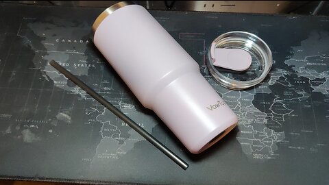 30oz Vacuum Insulated Tumbler with Straw and Lid