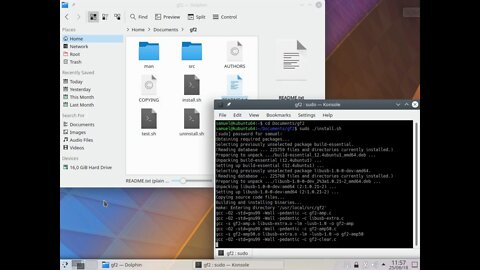 Gerador de funções GF2: Instalação do software no Kubuntu 18.04 LTS