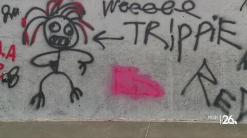 Oshkosh Police investigate extensive graffiti in Red Arrow Park