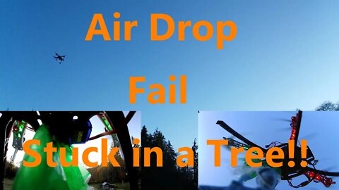Paratrooper Quadcopter air drop fail