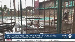 Royal Palms apartment residents and neighbors meet with Tucson Police about safety concerns