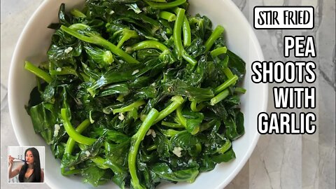 🥬 Stir Fried Pea Shoots with Minced Garlic Recipe (蒜蓉炒豆苗) | Rack of Lam