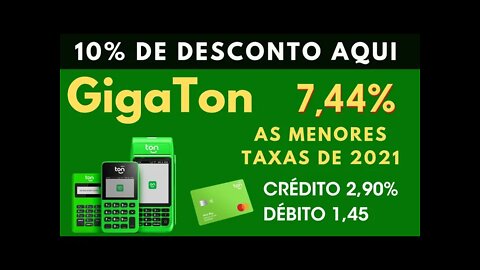 Chegou a GigaTon! As máquinas com as menores taxas de 2021! T1 Giga, compacta e fácil de usar!