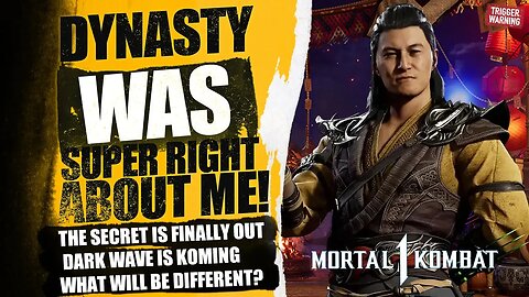 Mortal Kombat 1 : @DYNASTY1031 Was Right Im Everything He Said I Was & Worst| Darkness Falls Trailer