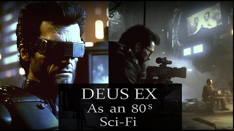 Deus Ex as an 80's Sci-Fi AI Generated