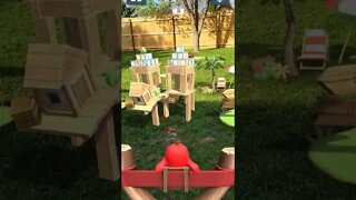 Popping a Balloon Massive Destruction #angrybirds #augmentedreality