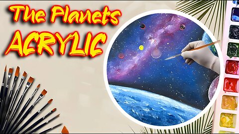 The Planets Acrylic Painting Tutorial for Beginners