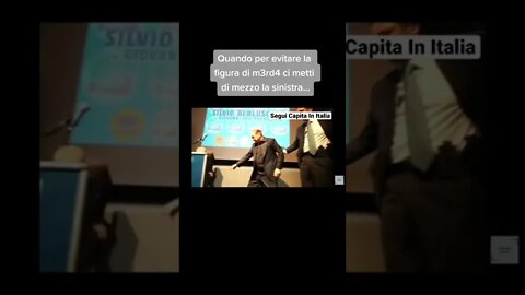 BERLUSCONI CADE E DA LA COLPA ALLA SINISTRA 🤣