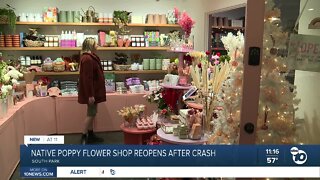 Native Poppy Flower shop reopens after crash