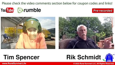 The Rural Survival Show w/ Rik Schmidt and Tim Spencer for 27 July, 2022