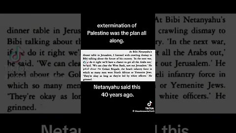 What #Netanyahu said 40 years ago? #Palestine #Gaza #WestBank