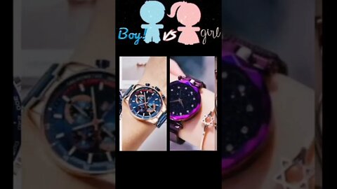 Wrist watches || Boy Vs Girl #boyvsgirl #shorts #vs #accessories #watches #yt #wristwatches #ytshort