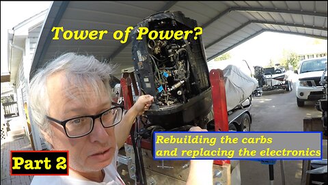 Rebuild carbs and replace electronics on a Mercury 115hp inline 6 cylinder part 2