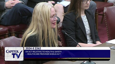 Ramona Bessinger Opposes S2262 Providing Legal Shield For Healthcare Doctors Performing Gender Surgeries - Sen. Frank Lombardi Fails To Contest Her Testimony