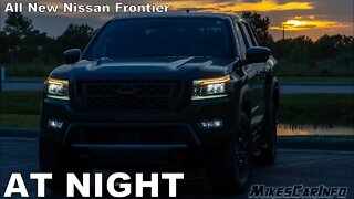 AT NIGHT: Nissan Frontier Pro-4X - Interior & Exterior Lighting Overview