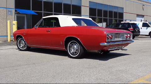 1966 Chevrolet Corvair Corsa Convertible in Regal Red & Engine Sound My Car Story with Lou Costabile