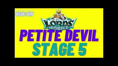 Lords Mobile: Limited Challenge: Petite Devil - Stage 5