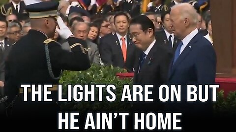 Biden's brain GIVES UP halfway through the salute