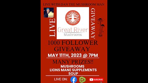 Great River Mushrooms 1000 Follower Giveaway!!