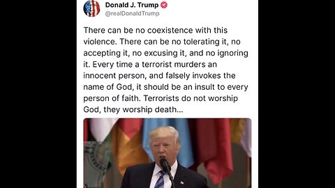 TRUMP❤️🇺🇸🥇SPEAKS OUT ABOUT TERRORISM IDEOLOGY VIOLENCE💙🇺🇸🏛️🗽⭐️