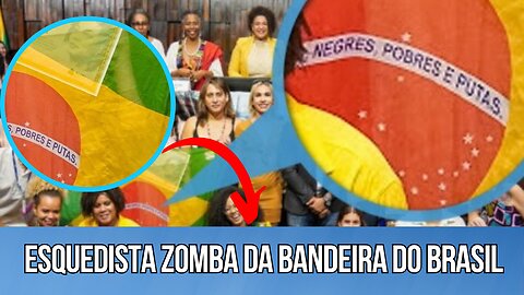 Esquerdista zomba da bandeira do Brasil