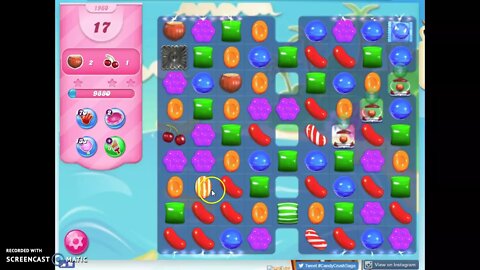 Candy Crush Level 1960 Audio Talkthrough, 1 Star 0 Boosters