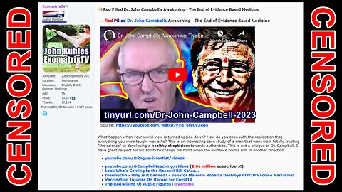 Red Pilled Dr. John Campbell's Awakening The End of Evidence Based Medicine