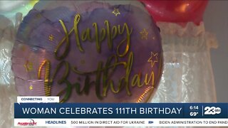 Woman celebrates 111th birthday