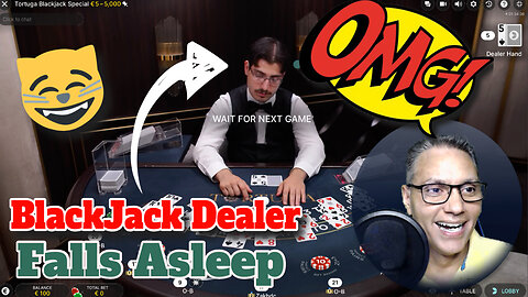 BlackJack Dealer Falls Asleep During LIVE Game: He Didn't Even Care I Was Recording Him!