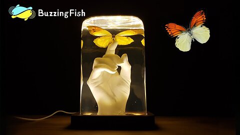 --Make a Butterfly Night Lamp With Resin and LED _ Resin Art