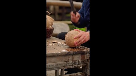 Traditional Coconut Burfi Making 🥥🥥- Wood working art -handcraft- new easy life #short