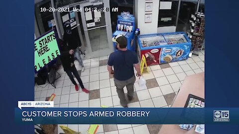Former Marine stops armed robbery attempt at Yuma Chevron store