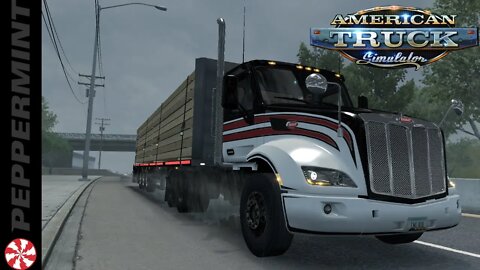 ATS on Peppermint Linux #4 (American Truck Simulator) DX 11 EB's Pete 579 Custom