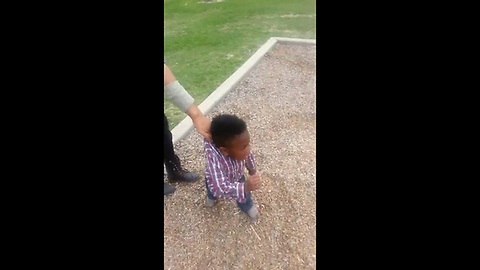 Toddler Throws Hilarious Tantrum When It's Time To Leave The Park
