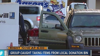 Group caught taking items from local donation bin