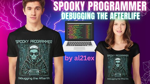SPOOKY PROGRAMMER DEBBUGING THE AFTERLIFE T-SHIRT & MERCH COLECTION BY AL21EX REDBUBBLE SHOP