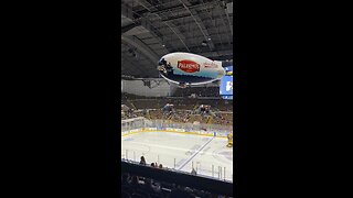 Milwaukee admirals blimp doing its thing
