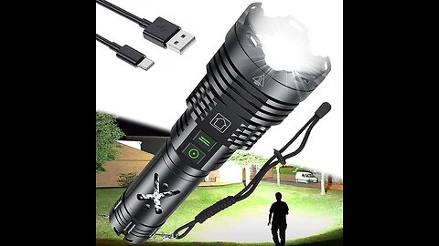 Super Bright Led Flashlights High Lumens 700000, Xhp160.5 Rechargeable Flashlight,