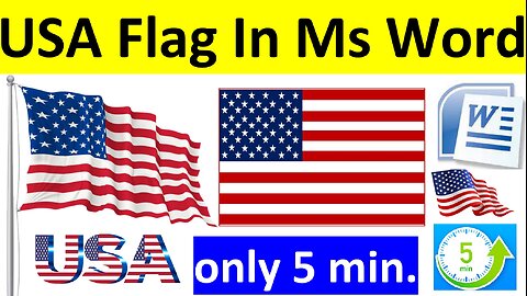 How to draw USA Flag Ms word | Drawing USA flag step by step | United State of America | USA flag