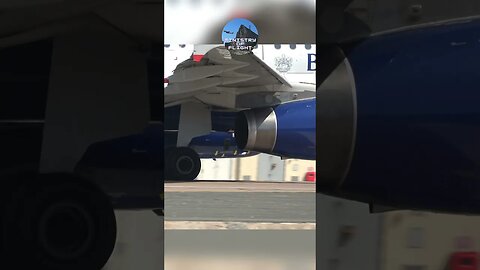 A320-232 Engine Close Up for Take off from Gibraltar