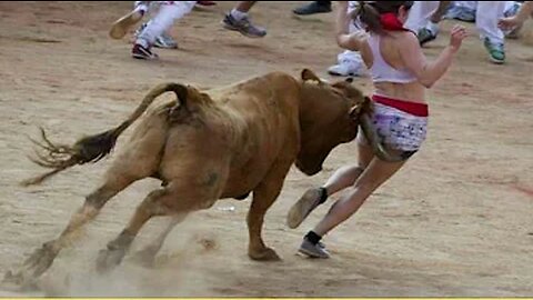 Best funny videos 2023 - 2024 Most awesome bullfighting festival funny crazy bull fails P3